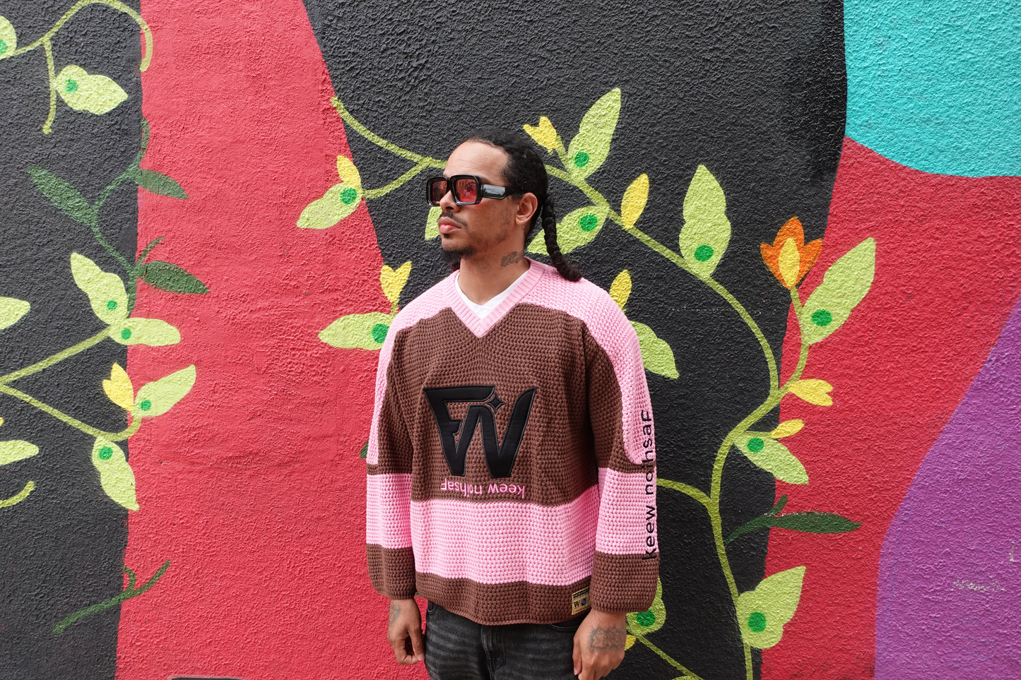 Knit Hockey Jersey T.scott Brown/ Cam'ron pink