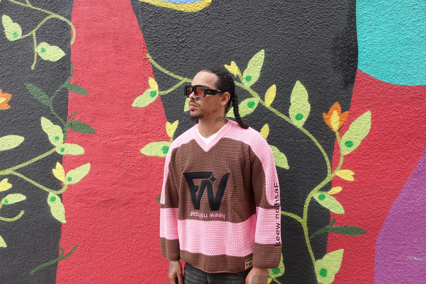Knit Hockey Jersey T.scott Brown/ Cam'ron pink