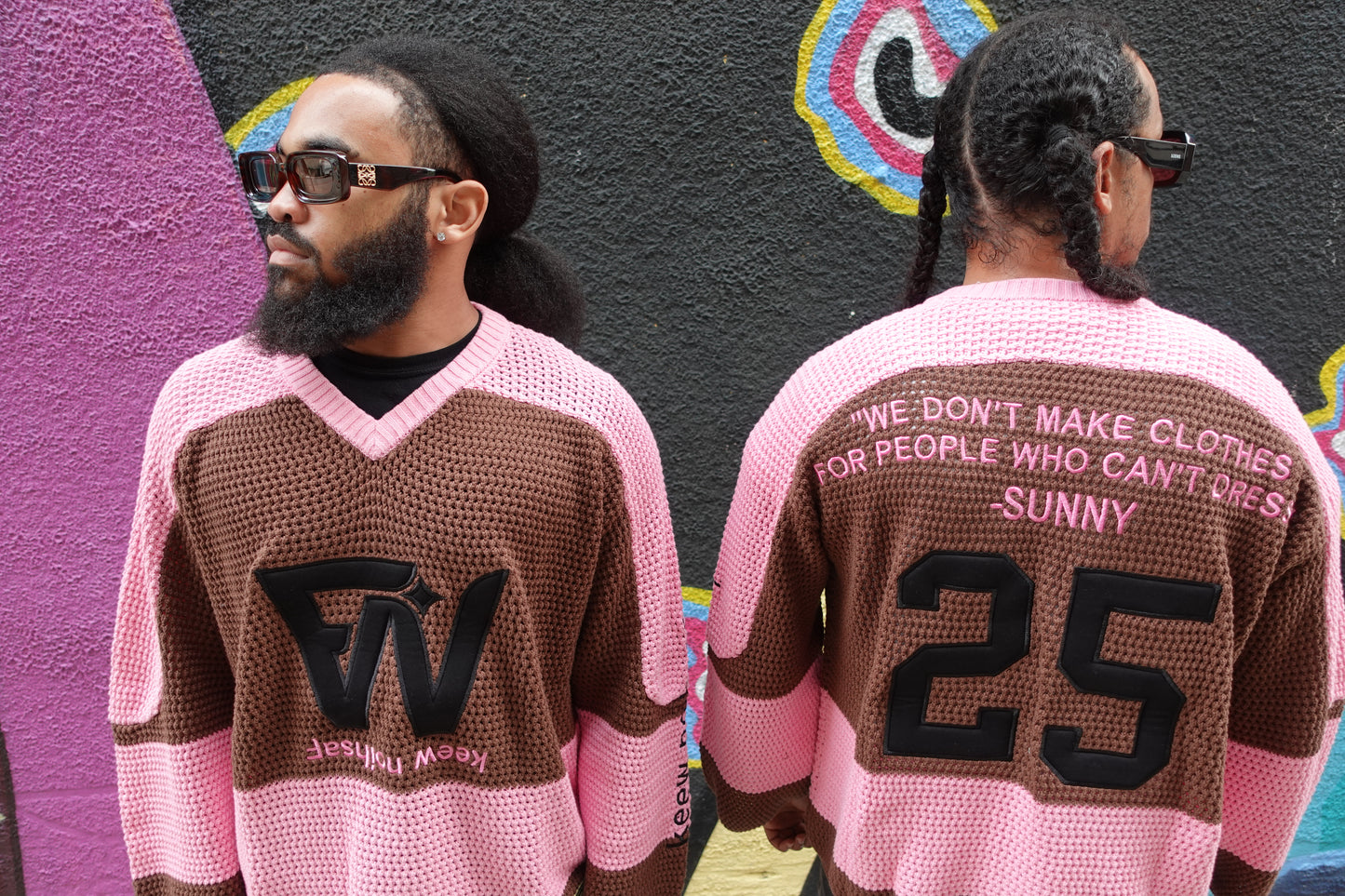 Knit Hockey Jersey T.scott Brown/ Cam'ron pink