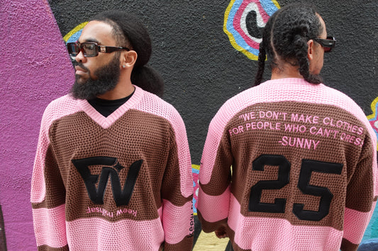 Knit Hockey Jersey T.scott Brown/ Cam'ron pink