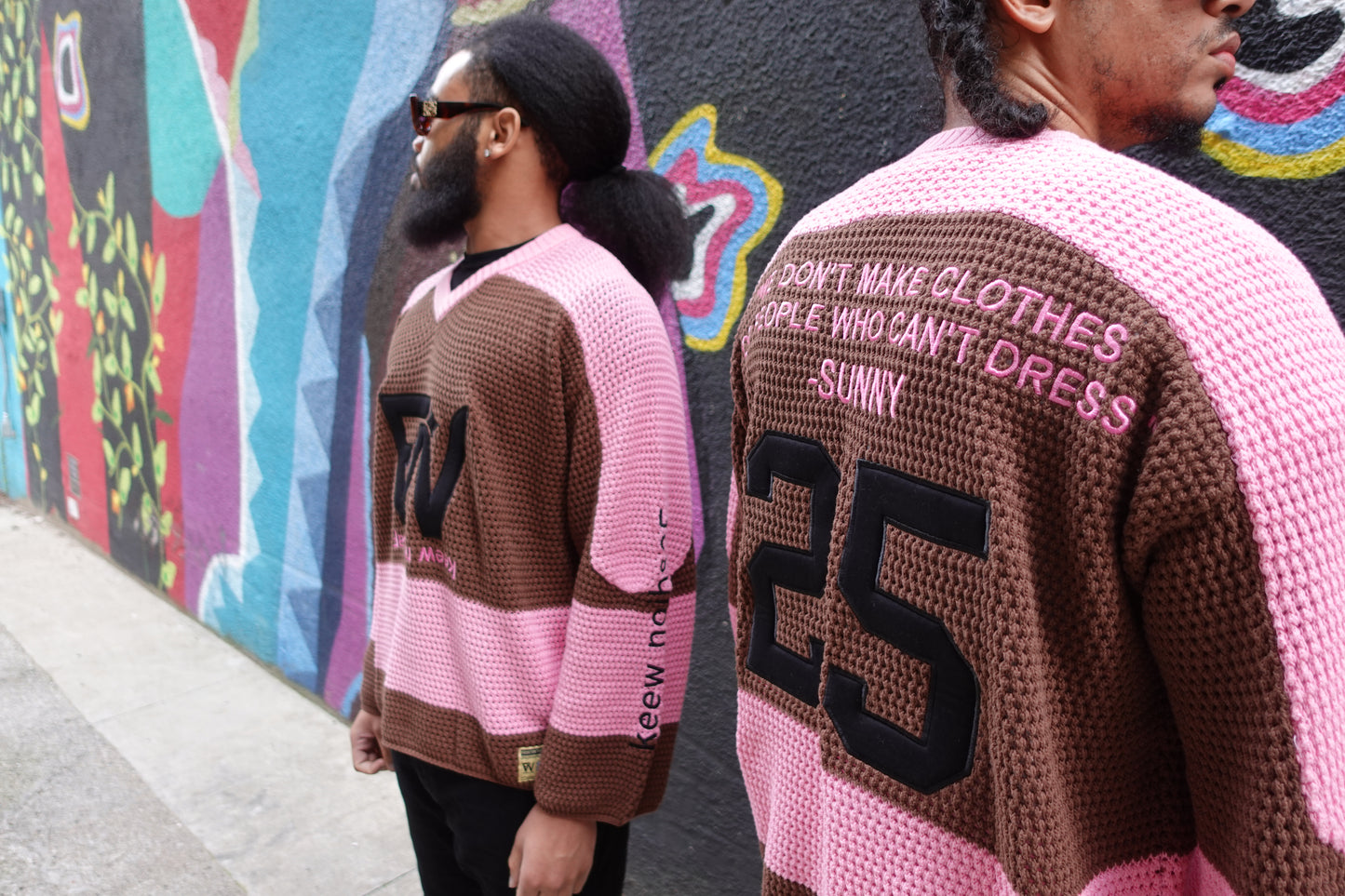 Knit Hockey Jersey T.scott Brown/ Cam'ron pink