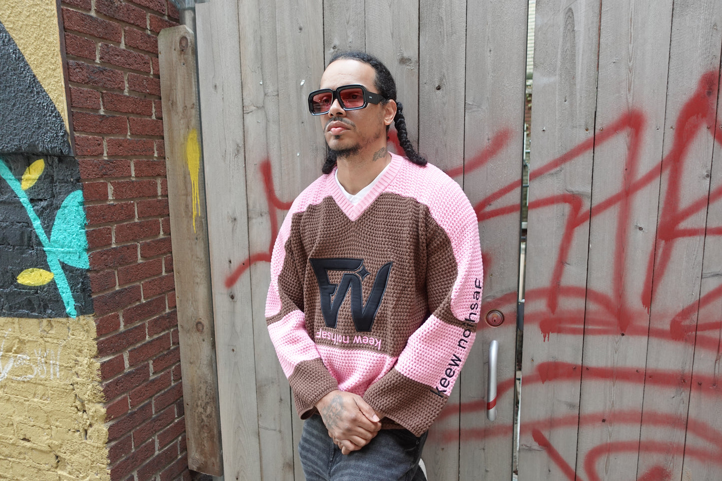 Knit Hockey Jersey T.scott Brown/ Cam'ron pink