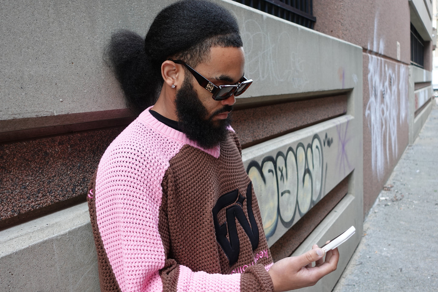 Knit Hockey Jersey T.scott Brown/ Cam'ron pink