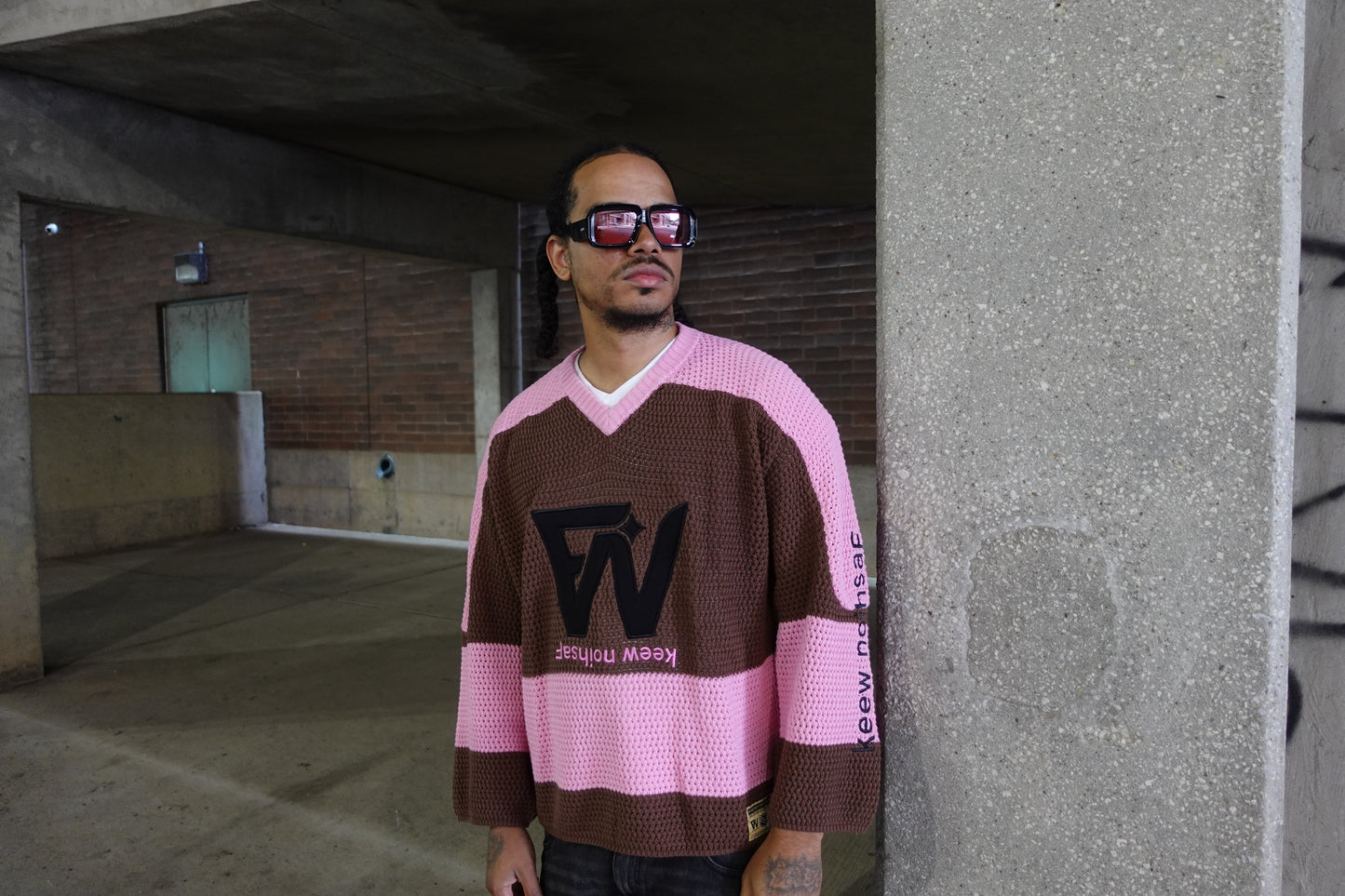 Knit Hockey Jersey T.scott Brown/ Cam'ron pink